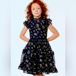 Janie and Jack Sparkle Holiday Dress with matching bow